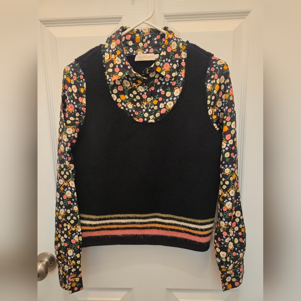 TORY BURCH Hallandale Dickey Sweater Small